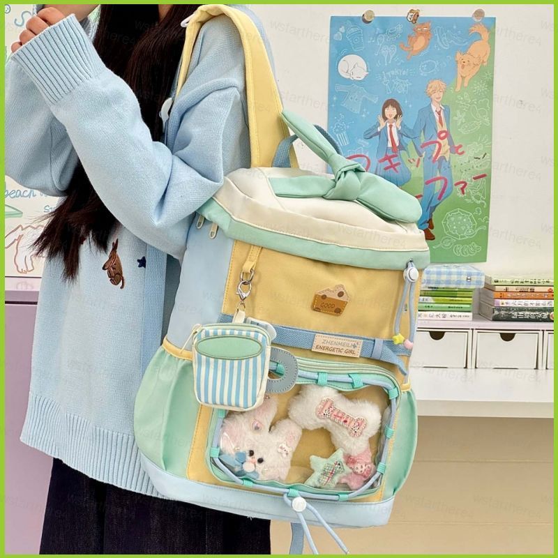 เป้สะพายหลังตาข่ายน่ารัก สำหรับนักเรียน มัธยม SN4