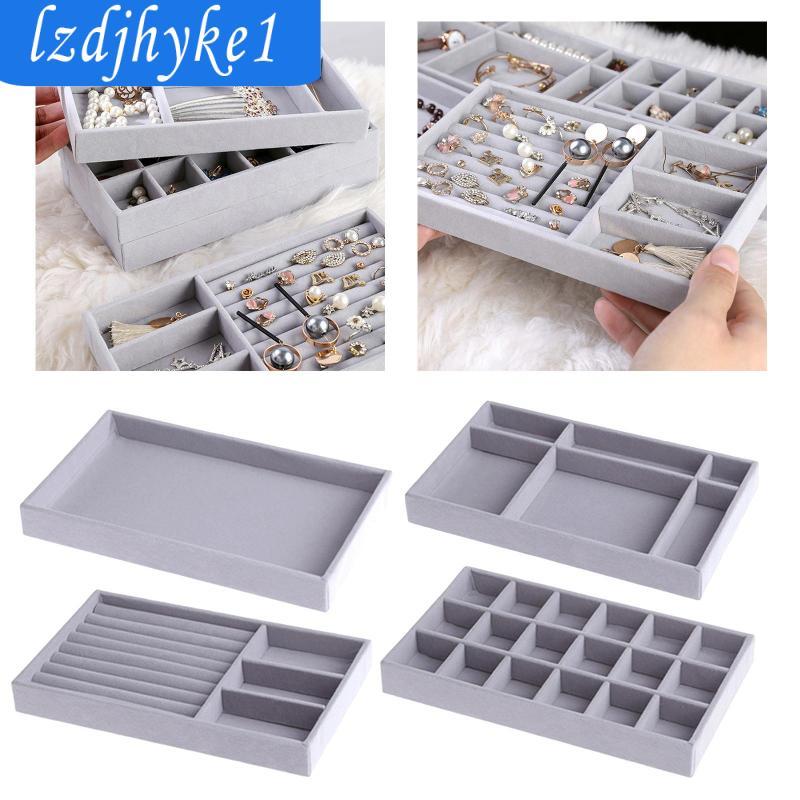 [Lzdjhyke1] ถาดเครื่องประดับออแกไนเซอร์กล่องผู้ถือสร้อยคอต่างหูจัดเก็บ L21 ซม.W12.5 ซม.H2.5 ซม.
