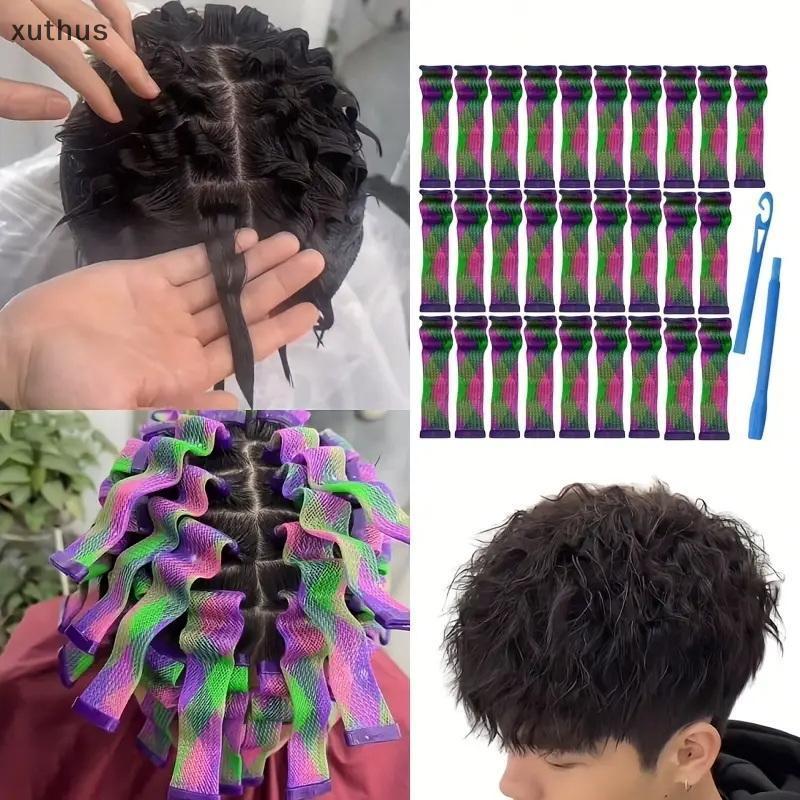 XUT 18/28 ชิ้น Heatless Water Wave Hair Curler Texture รูปที่ 2