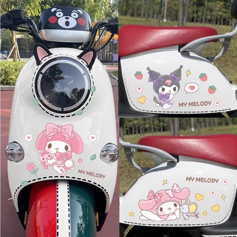 Melody สติ๊กเกอร์ติดรถยนต์ไฟฟ้า Kuromi การ์ตูนน่ารักตกแต่งรถจักรยานยนต์กระเป๋าเดินทาง Scratch Blocking ราคา ถูกที่สุด ดีลบีเคเค แกลเลอรีภาพที่ 3
