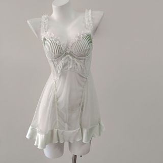 ชุดราตรีฝรั่งเศสสำหรับสตรี สไตล์ตาข่ายลูกไม้ผ้าไหม พร้อมแผ่น…