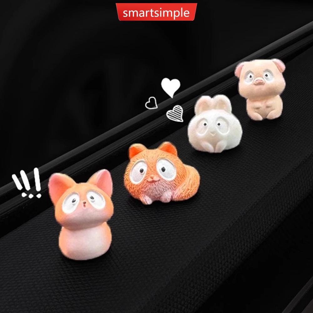 SMARTSIMPLE อุปกรณ์ตกแต่งภายในรถยนต์น่ารักการ์ตูนสัตว์เครื่องประดับ Auto ภายใน Dashboard สําหรับสาวข