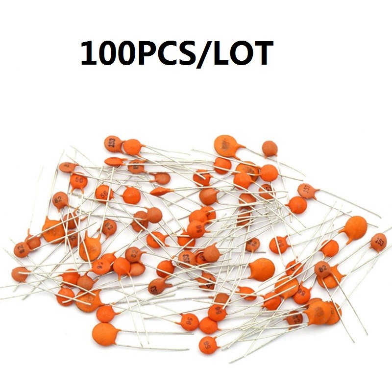 100PCS ตัวเก็บประจุเซรามิก 50V 103 10nF 0.01uf 10P 47P 100P 220P 330P 470P 1nf 102 2.2nf 222 4.7NF 4