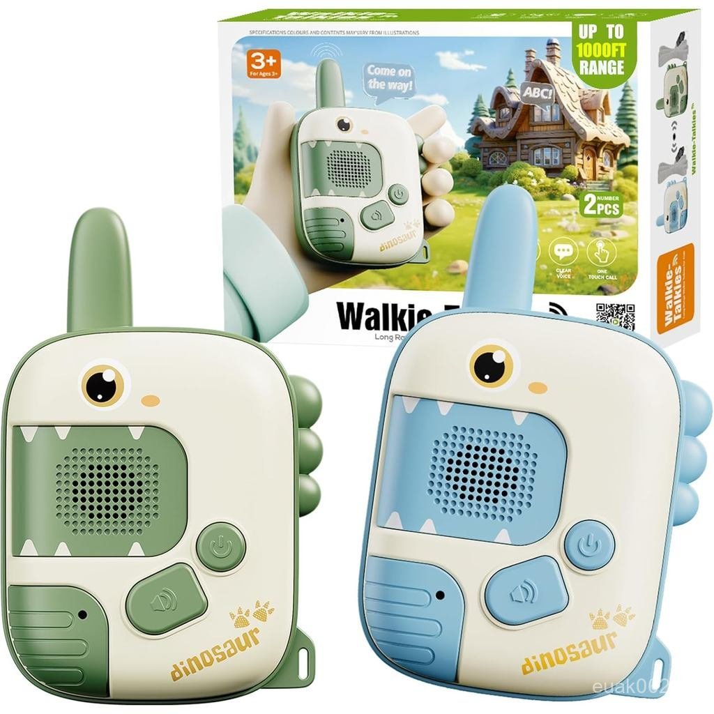 Kids Walkie Talkies Toys for Boys: Dinosaur Toys 2 Pack Birthday Gifts for 3-7 Year Boys and Girls, 