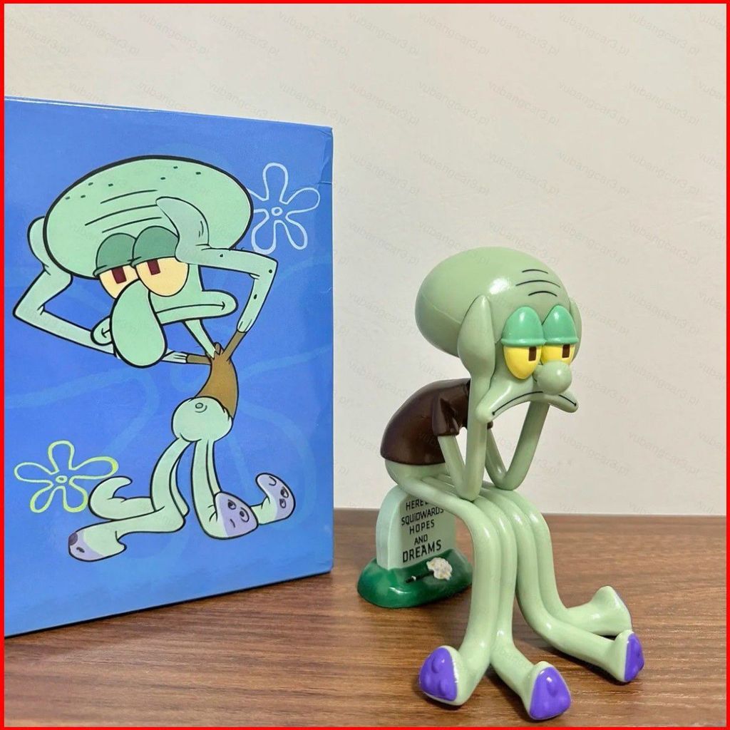 YB3 SpongeBob SquarePants Squidward Quincy Tentacles น่ารักตลก Action Figure เครื่องประดับเดสก์ท็อป 