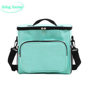 Large portable thermal and cold insulation waterproof bento bag handbag outdoor picnic bag [COD]