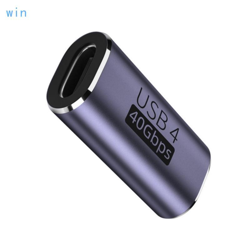 Win อลูมิเนียม USB C หญิงกับหญิง Coupler Extender 8K 120HZ วิดีโอ 100W ชาร์จ