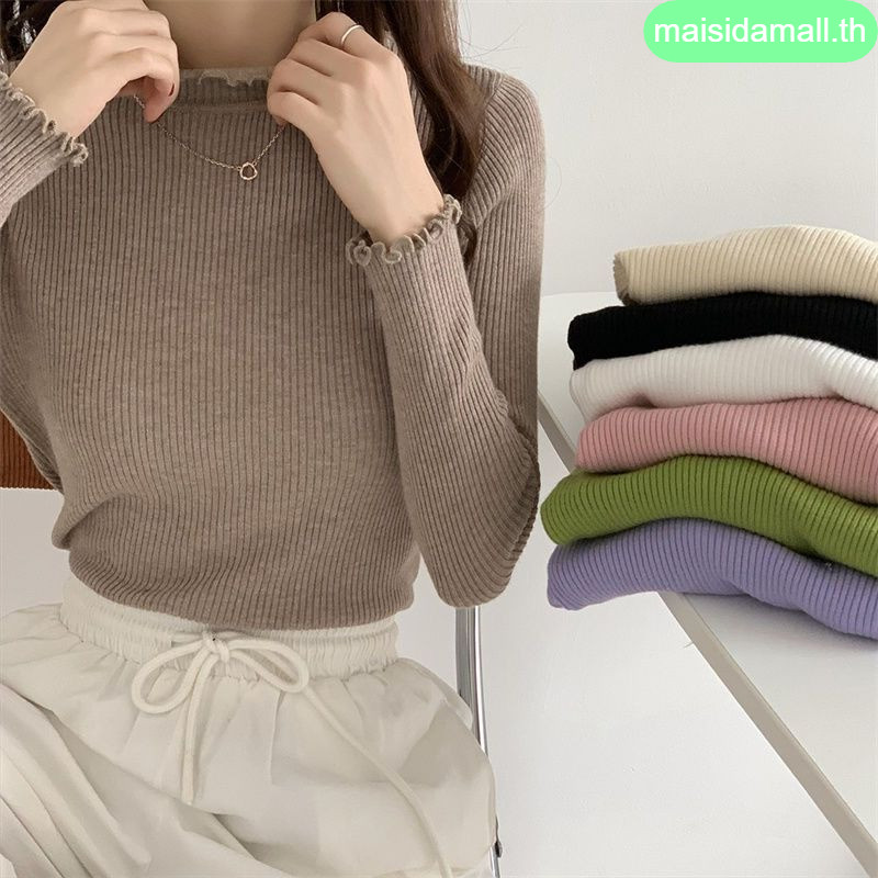 【พร้อมส่ง】MSD เสื้อแขนยาวคอปกสูง สวมใส่สบายด้วยเนื้อผ้านุ่ม