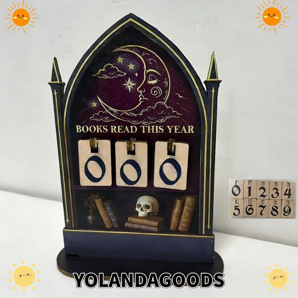 YOLANDAGOODS1 ป้ายติดตามการอ่าน, ไม้ 2D หนังสืออ่าน Tracker, หนังสือทํามือสร้างสรรค์อ่านปีนี้อ่าน Ch