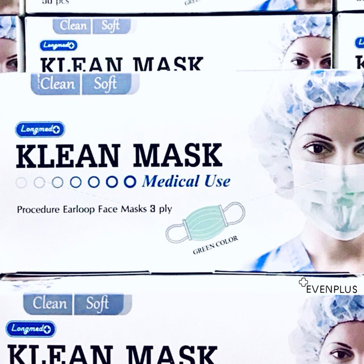 ล็อตใหม่ KLEAN MASK 5 สี✨✅ กันฝุ่น PM2.5 หน้ากากอนามัย ทางการแพทย์ Medical Use แมสหน้าเรียว 3D LONGMED แมส v fit