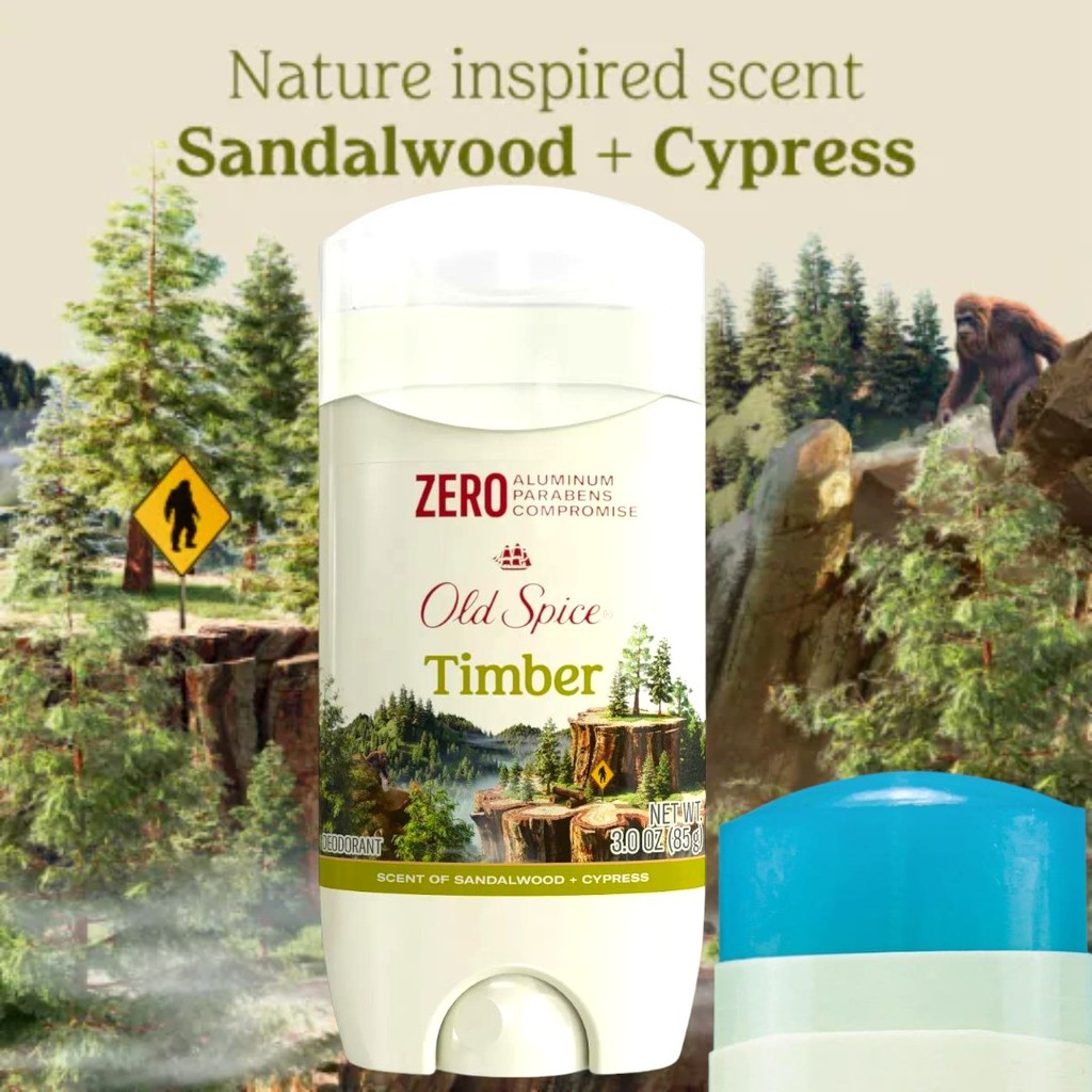 Old spice โรลออน กลิ่น TIMBER สูตร Deodorant สำหรับคนเหงื่อน้อย ขนาด 85 กรัม