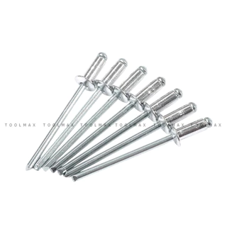 ตะปูยิง BLIND RIVETS ตราคนป่า (สีอลูมิเนียม) ตะปูยิงรีเวท สกรูยิงรีเวท( เบอร์4 1000ตัว)