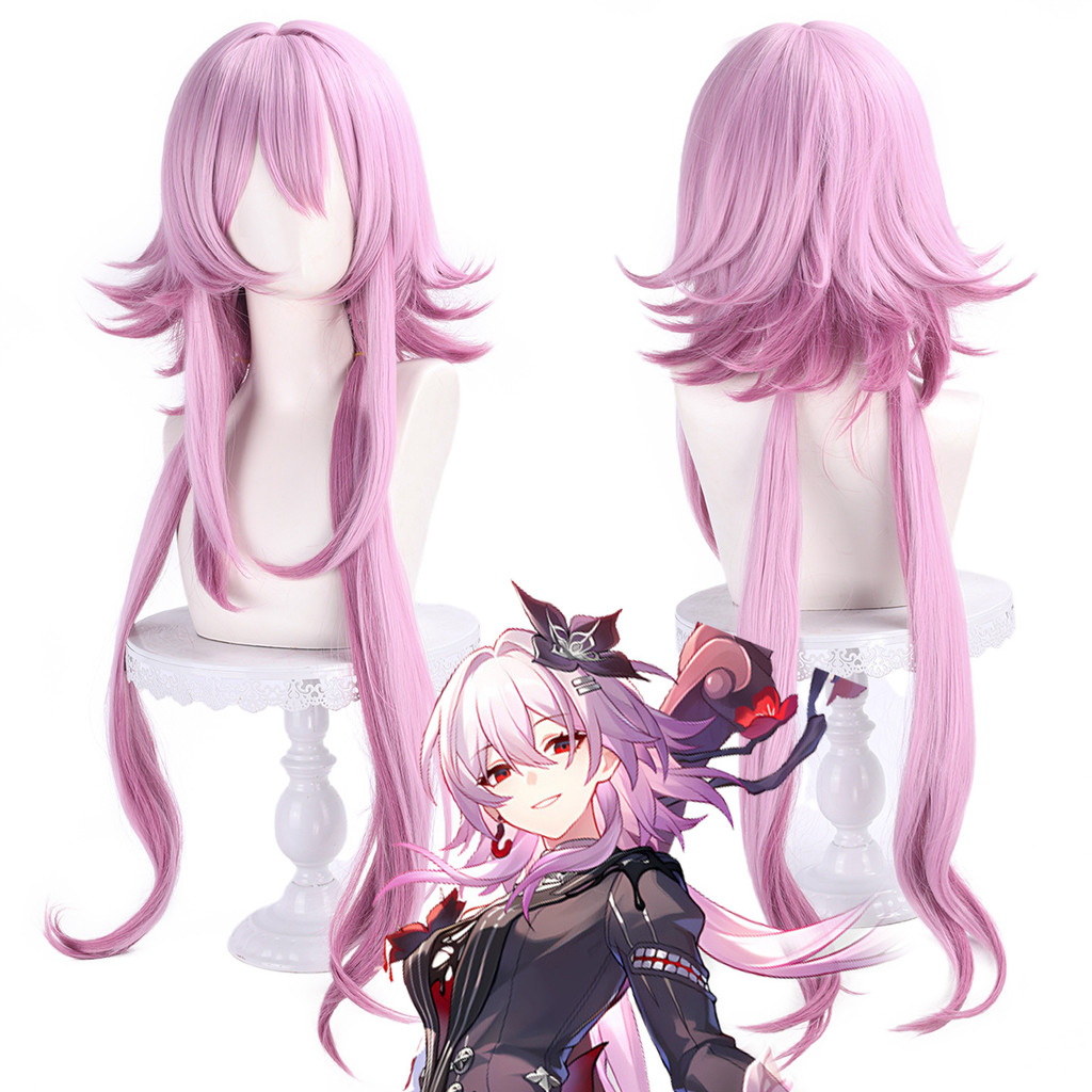 Collapse Star Dome Railway March 7 Long Night Moon Cos Wig Simulation Scalp Top Gradient Color Wig Q