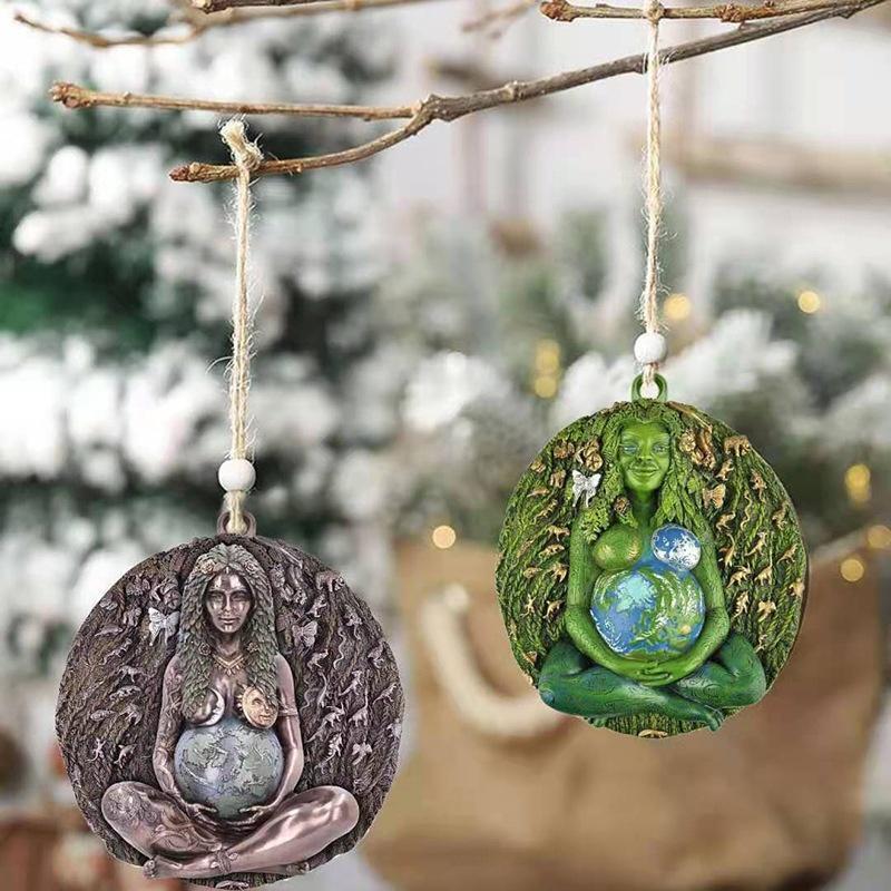 Earth Goddess Mother Earth Pendant Necklace ออกแบบงานศิลปะสร้างสรรค์ เหมาะสำหรับทั้งชายและหญิง