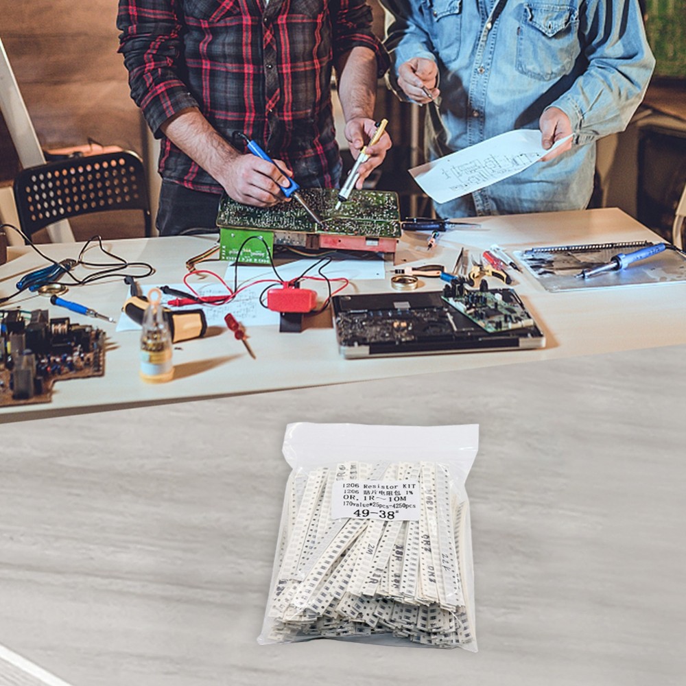 4250pcs 1206 สําหรับ SMD Resistor Kit ชุดสารพัน 1ohm-10M โอห์ม 1% 170 ค่า * 25 ชิ้น