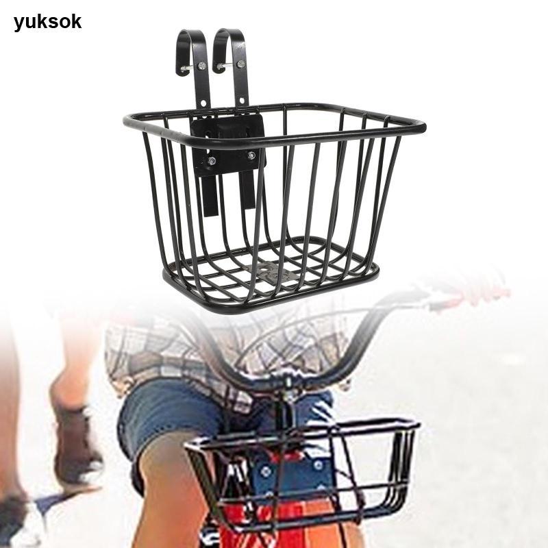 yuksok سلة أمامية معدنية للدراجة — صورة 5