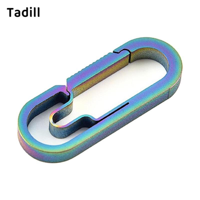 Tadill Titanium Alloy Camping Carabiner แขวนหัวเข็มขัด Anti-Lost Snap Hook คลิป — صورة 7