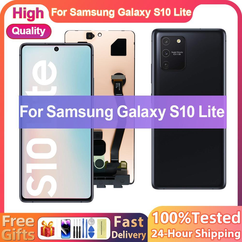 Super AMOLED สําหรับ Samsung S10 Lite G770F G770F/DS G770F/DSM G770U1 จอแสดงผล LCD หน้าจอสัมผัสสําหร