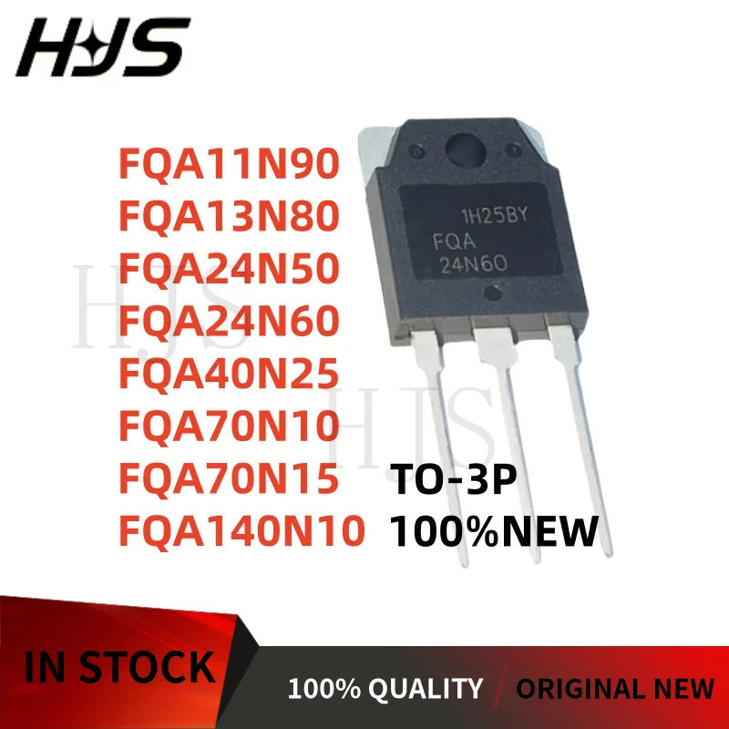 5PCS FQA11N90 FQA13N80 FQA24N50 FQA24N60 FQA40N25 FQA70N15 FQA140N10 TO-3P Field Effect ทรานซิสเตอร์