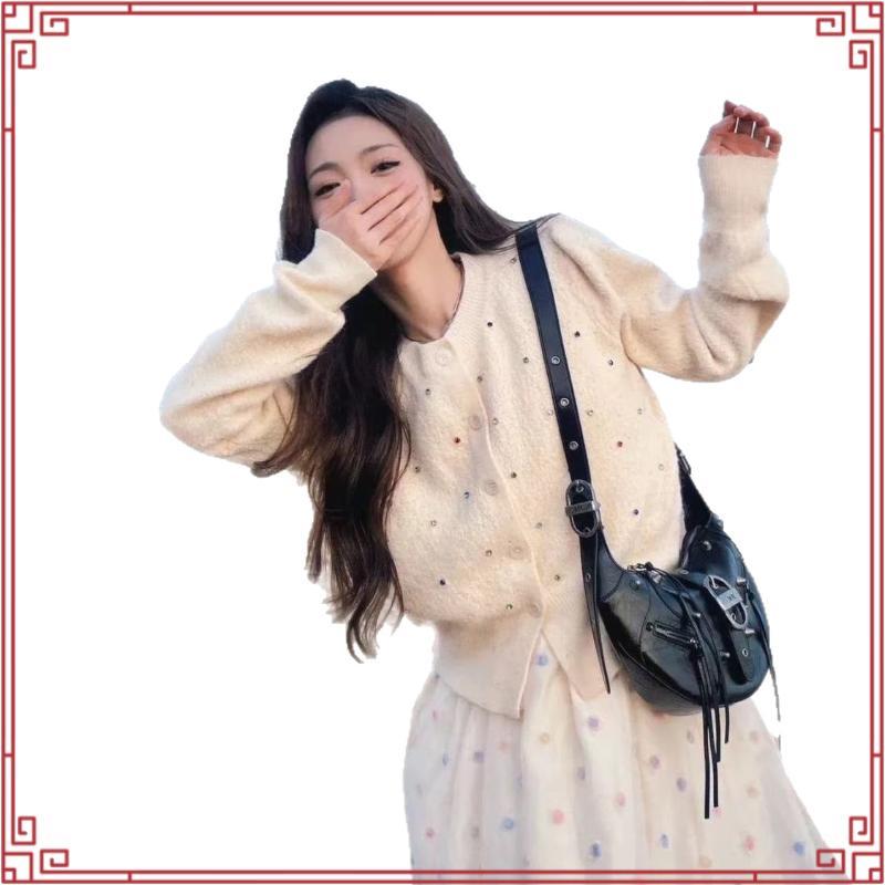 JARINYA (S-L) เสื้อไหมพรมคาร์ดิแกน ผ้าหนานุ่มใส่สบาย (T976)