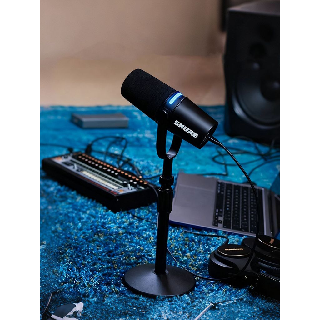 เหมาะสําหรับ SHURE SHURE MV7x ขาตั้งข้าวสาลี Drop ขาตั้งกล้องเดสก์ท็อปขาตั้งไมโครโฟนเดสก์ท็อปสามเหลี