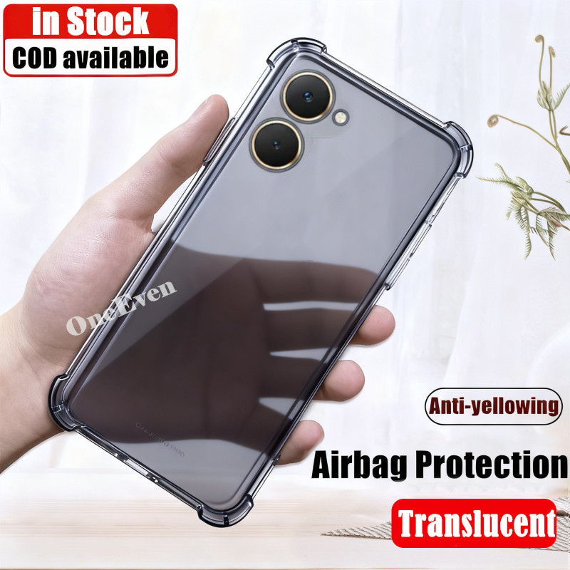 สําหรับ เรียลมี ค33 RMX3624 RMX3627 ซิลิโคนนุ่มโปร่งแสงสีดําวุ้นกรณีโปร่งใสทหารเกรดป้องกันรอยขีดข่วน