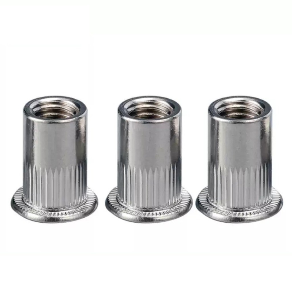 304/316 สแตนเลสสตีลหัวแบน Knurled ดึง Rivet อ่อนนุช M3M4M5-M12