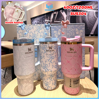 [COD] Tumbler 40OZ Termasuk Jerami Dan Penutup Debu Gift Box SET /High Quality Leakproof Stainless Steel 304 Tumbler/Aesthetic Mug Perjalanan/Tumbler Gaging Jumbo