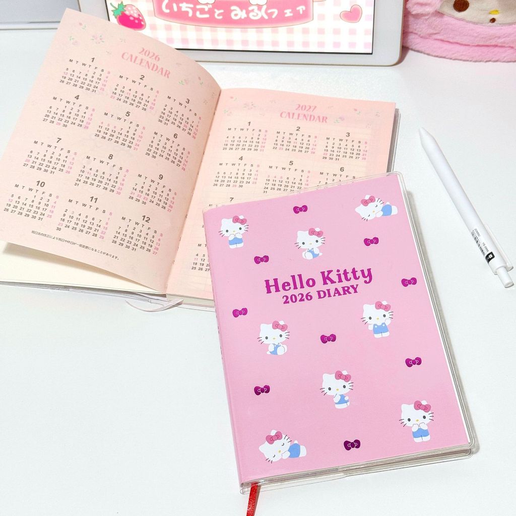 2026 hellokitty Cat Handbook Schedule Book หนังสือแผนนักเรียนมูลค่าสูงสมุดบันทึกน่ารัก