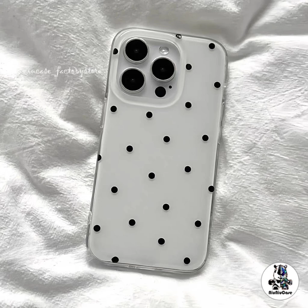 เคสไอโฟน11 เต็มหน้าจอสีสันจุดใหม่ IMD อ่อน สำหรับ iPhone 16 17 13 11 12 14 15 Pro Max 15 11 16 13 14 Pro 16 14 15 Plus