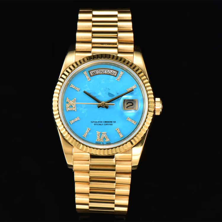 Automatic Mechanical Watch Laojia Gold Double Calendar White Automatic Mechanical Watch