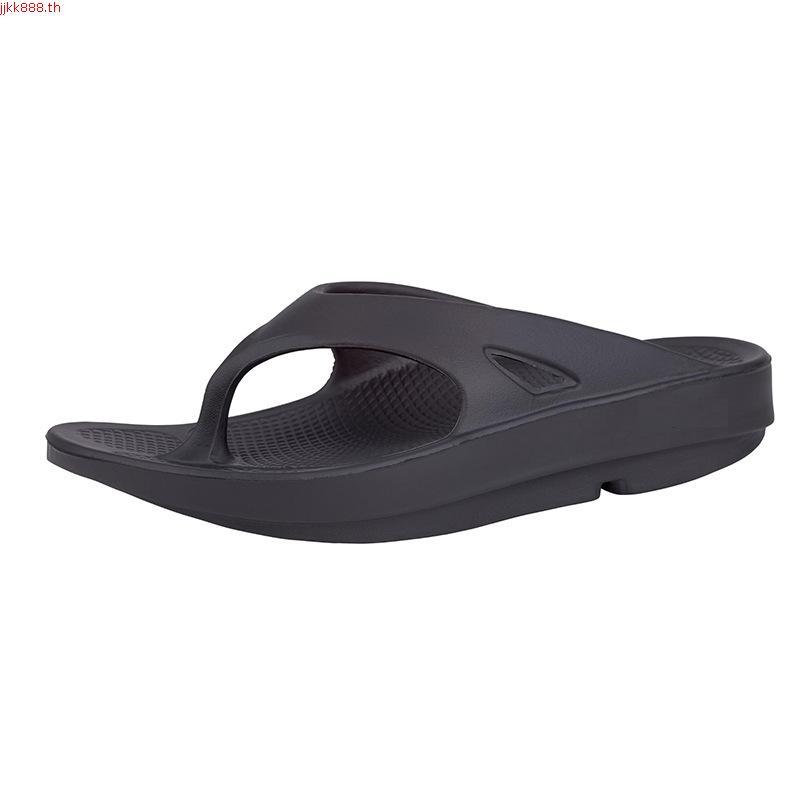 รองเท้า Oofos แท้ รองเท้าแตะเพื่อสุขภาพ รองเท้าแตะผู้ชาย Oofos รองเท้า Black (ดำ) หายปวดเท้าทันที - 