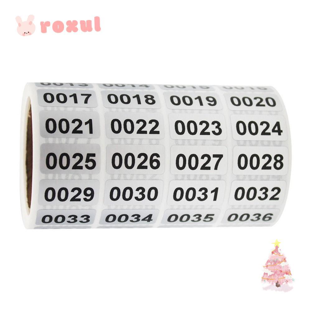 สติ๊กเกอร์ตัวเลข ROXUL, สติ๊กเกอร์สินค้าคงคลังสีดําแบบมีกาวในตัว, แท็ก Asset Home 1-2000