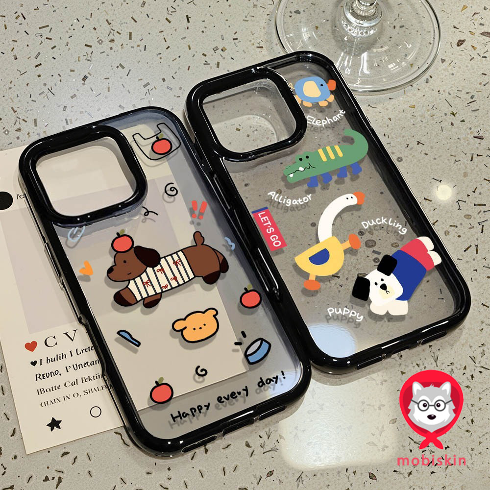 เคสโทรศัพท์ สำหรับ iPhone 13 11 15 16 pro max Case iPhone 11 12 17 pro max 15 14 pro max อะคริลิค 2 in 1 ดอกไม้ สัตว์