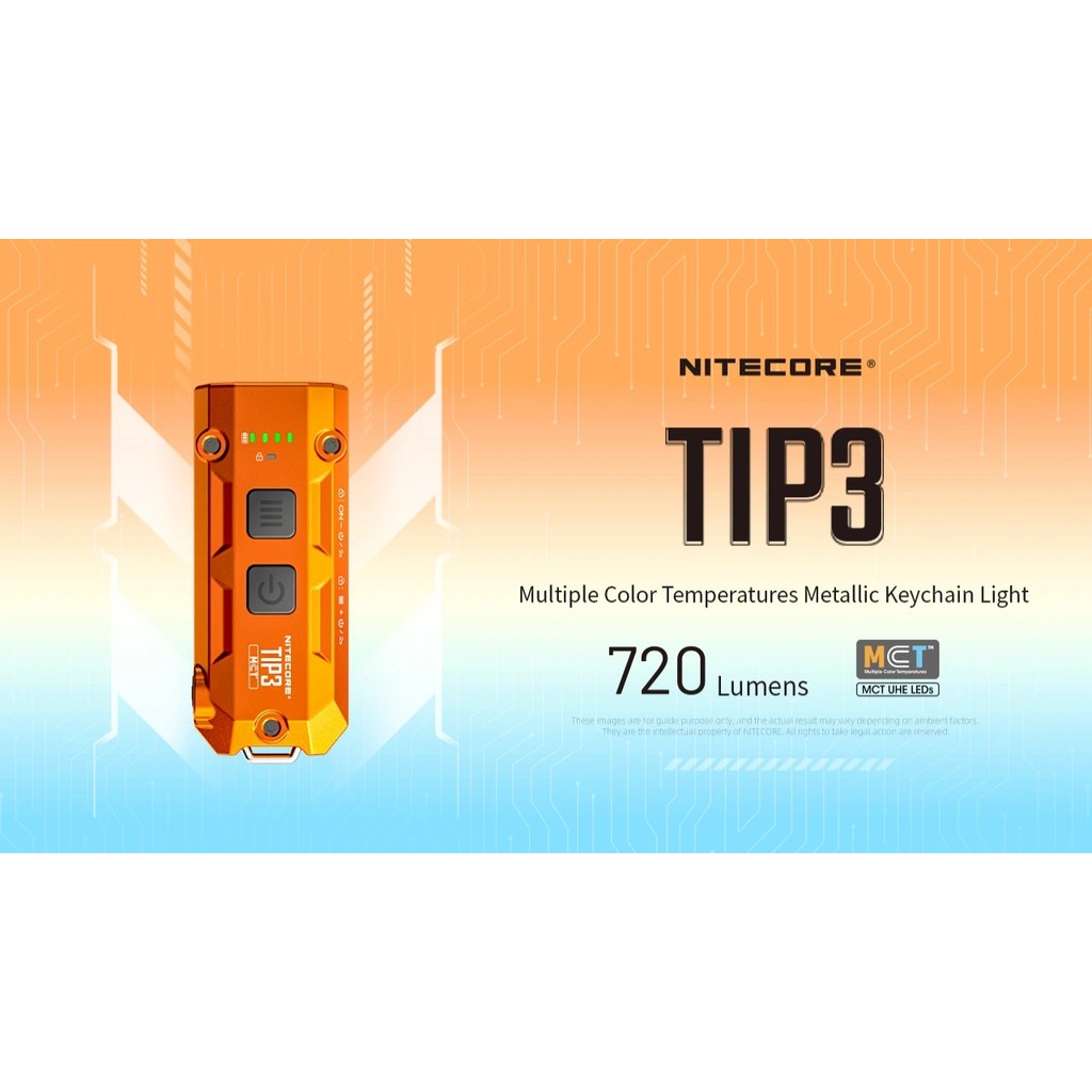 NITECORE TIP3 720 ลูเมน ชาร์จได้ด้วยUSB-C