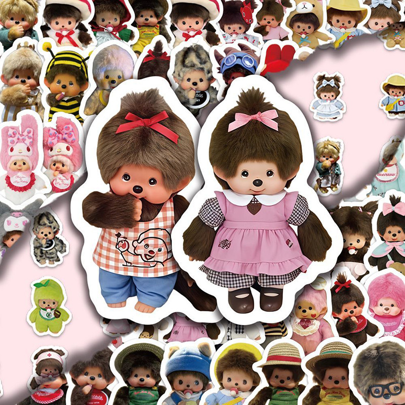สติ๊กเกอร์ Monchichi สติ๊กเกอร์บัญชีมือ Diy