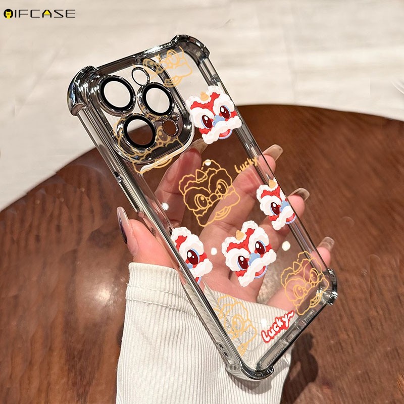 สําหรับ iQOO Z11 Z10 Z9 Turbo Z7 Z6 Pro Lite Turbo + Z10x Z9x Z8 Z7i Z6x เคสโทรศัพท์ 2026 ตรุษจีนสีแ