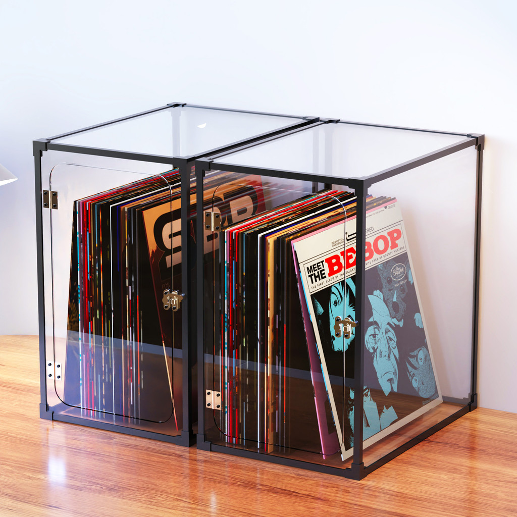 Simple High-Definition Vinyl Record Holder LP Storage Box Record Box LP Vinyl Cabinet Acrylic Series