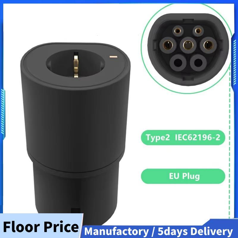 V2L Discharger สําหรับ Type2 EU Plug รถ Discharge EV อะแดปเตอร์สายเคเบิลสําหรับ Discharge V2L รถโหลด