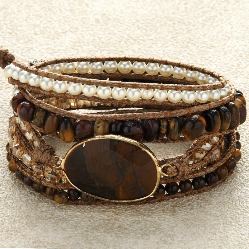 สร้อยข้อมือ Bohemian ผสมหินธรรมชาติ charm สไตล์ Bohemian สำหรับเป็นของขวัญ