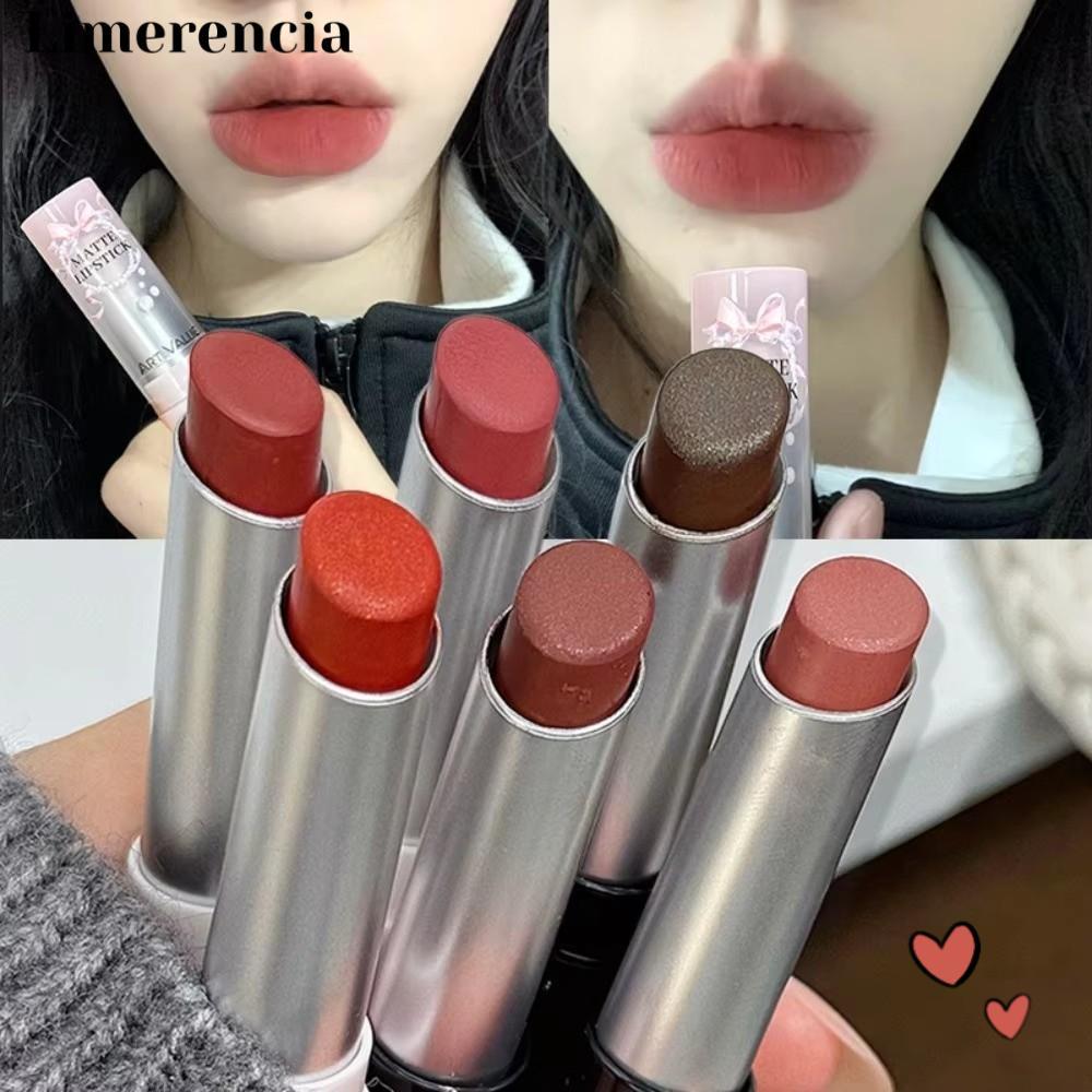 LIMERENCIA Lip Gloss, Cement Grey Brown Low Gloss Lip Stick, Waterproof Not Fade Fine Shine Lip Glaz