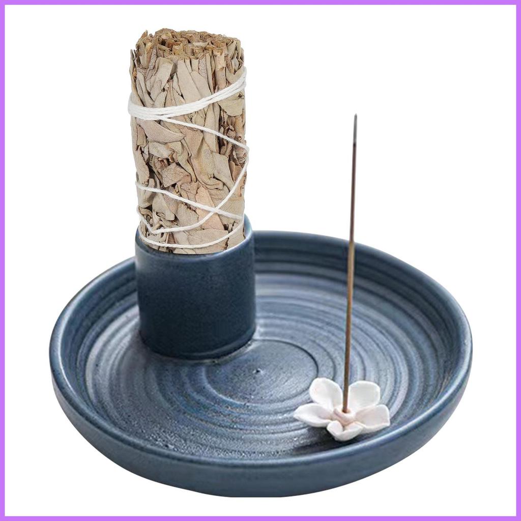 Sage Burner ธูป Stick ผู้ถือเซรามิค Ash Catcher Sage สําหรับตกแต่งบ้าน Burning ธูปสําหรับ bunverth