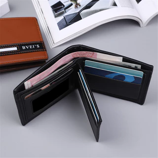 กระเป๋าสตางค์ผู้ชาย Urban Simplicity ทำจากหนัง PU ความจุขนาดใหญ่ พร้อมกระดุมโลหะ ดีไซน์ทันสมัยหลากสี