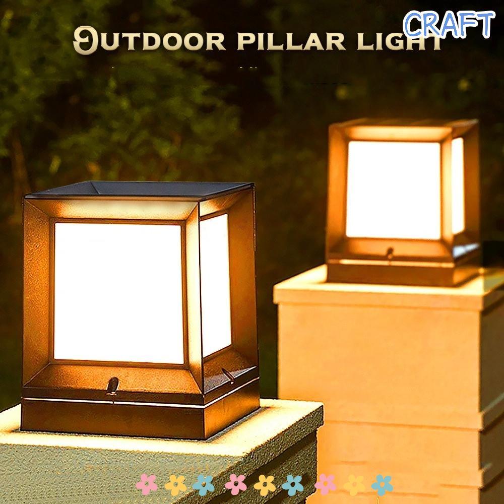 Craft โคมไฟคอลัมน์ทรงโมเดิร์นสำหรับกลางแจ้ง LED IP54 กันน้ํา ใช้ได้ดีในสวน