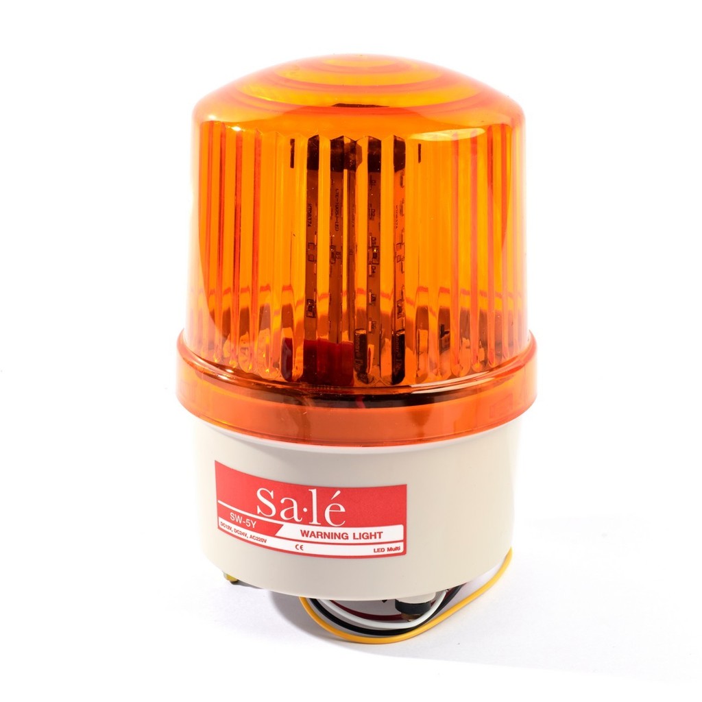 SA LE ไฟหมุนสีเหลือง LED 4in1 ขนาด 5 นิ้ว รุ่น SW-5Y ปรับแสงได้ 4 รูปแบบ กระพริบช้า, เร็ว, ไฟนิ่ง แล