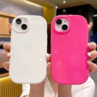 เคสสำหรับไอโฟน17 13 11 16promax กรณีมือถือขอบกลมไม่มีรูปแบบเรียบง่ายน่ารัก case for iPhone 15 14 12 ProMax XS XR 78 Plus