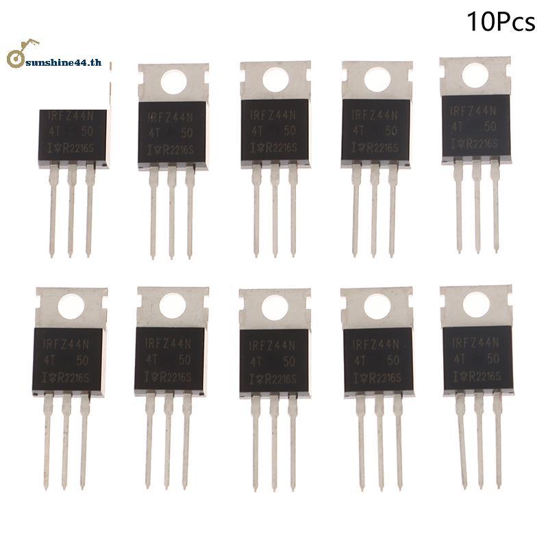 FOURSUN 10 ชิ้น IRFZ44N TO220 IRFZ44NPBF TO-220 IRFZ44 Mosfet ทรานซิสเตอร์ชุด Oril 55V 49A MOS Tube 