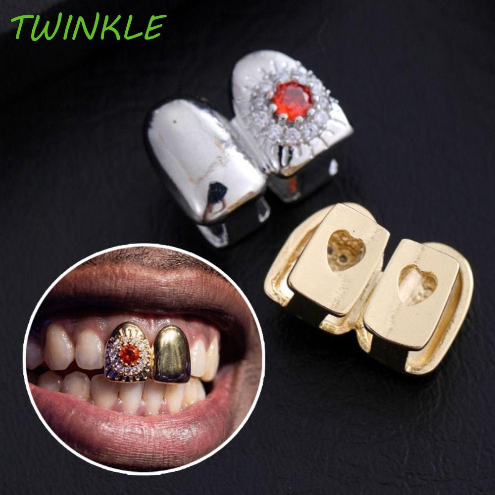 ฟัน Grillz & หมวกฟันสไตล์พังค์ เพชรสังเคราะห์ ออกแบบเป็นดอกไม้ แฟชั่นและประกายระยิบระยับ