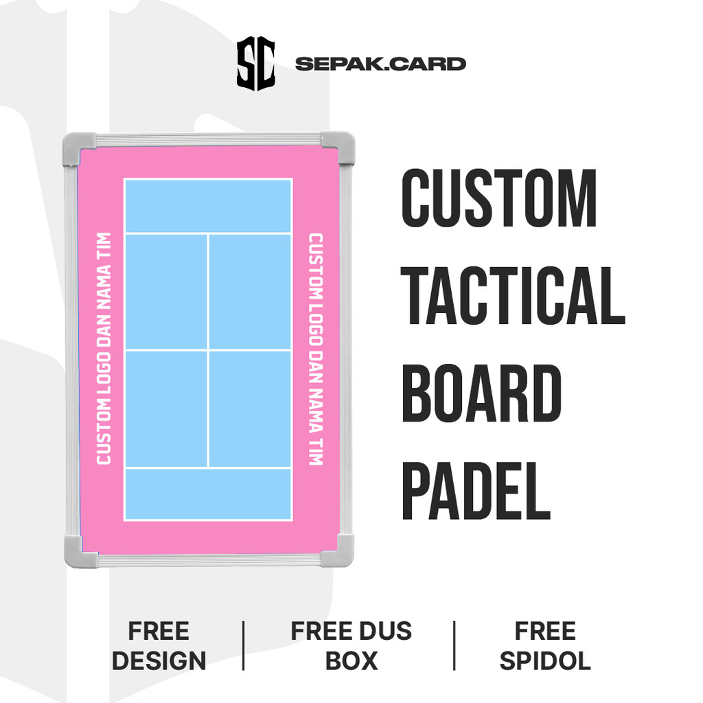 TACTICAL STRATEGY BOARD PADEL CUSTOM TEAM NAME | พินแพดEL MAGNET