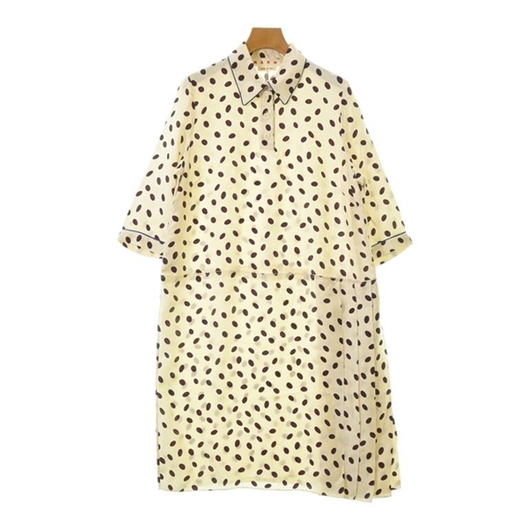 MARNI Dress White Women Brown Direct from Japan Secondhand
